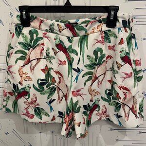 Ann Taylor Factory Bird and Floral Print Shorts (Size 4)